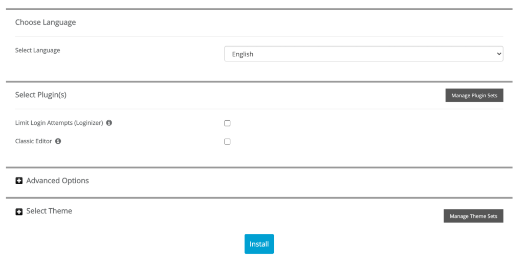 Free Budget WordPress Installer